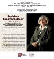 Zaproszenie dotyczące Odsłonięcia pamiątkowej tablicy Bronisławy Romanowskiej - Mazur