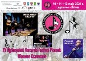 Plakat informujący o XV Ogólnopolskim Harcerski Festiwal Piosenki Wiosenne Czarowanie